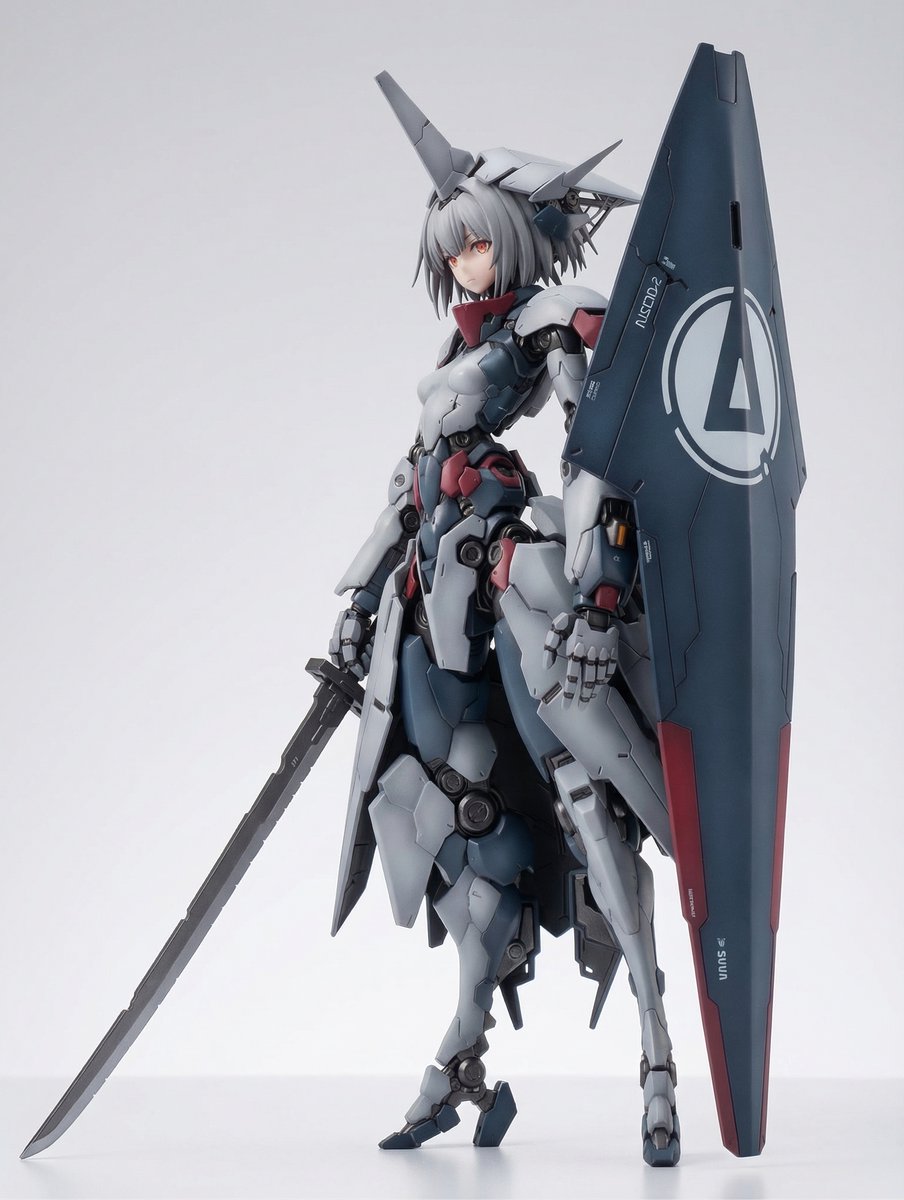 骑士机甲少女手办概念
