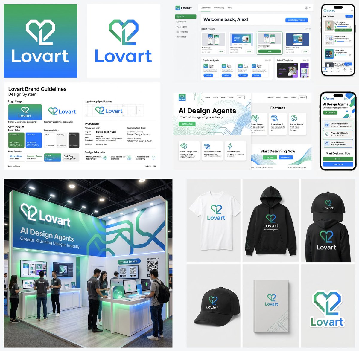 多步骤设计生成提示“Lovart”品牌