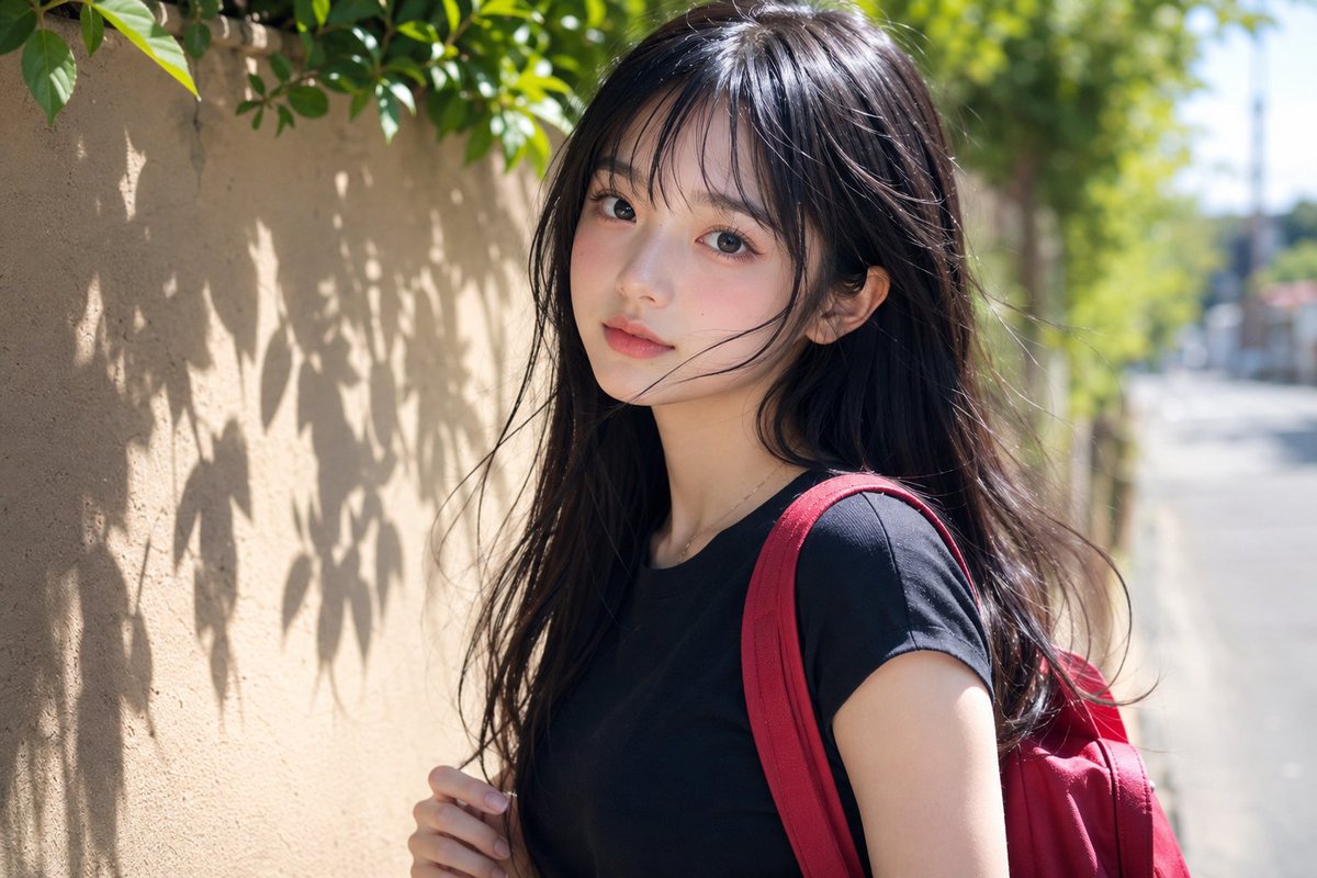 日本学校女孩肖像