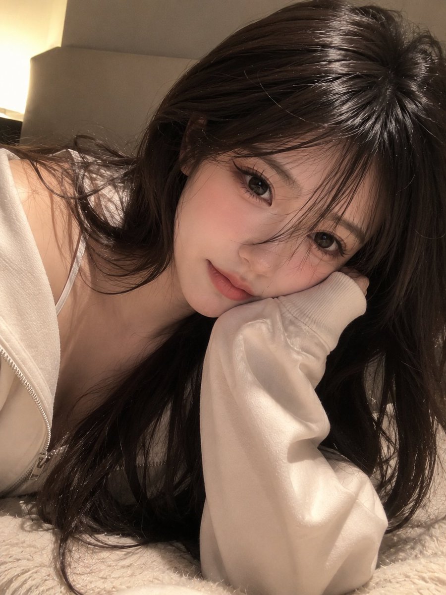 舒适连帽衫自拍肖像