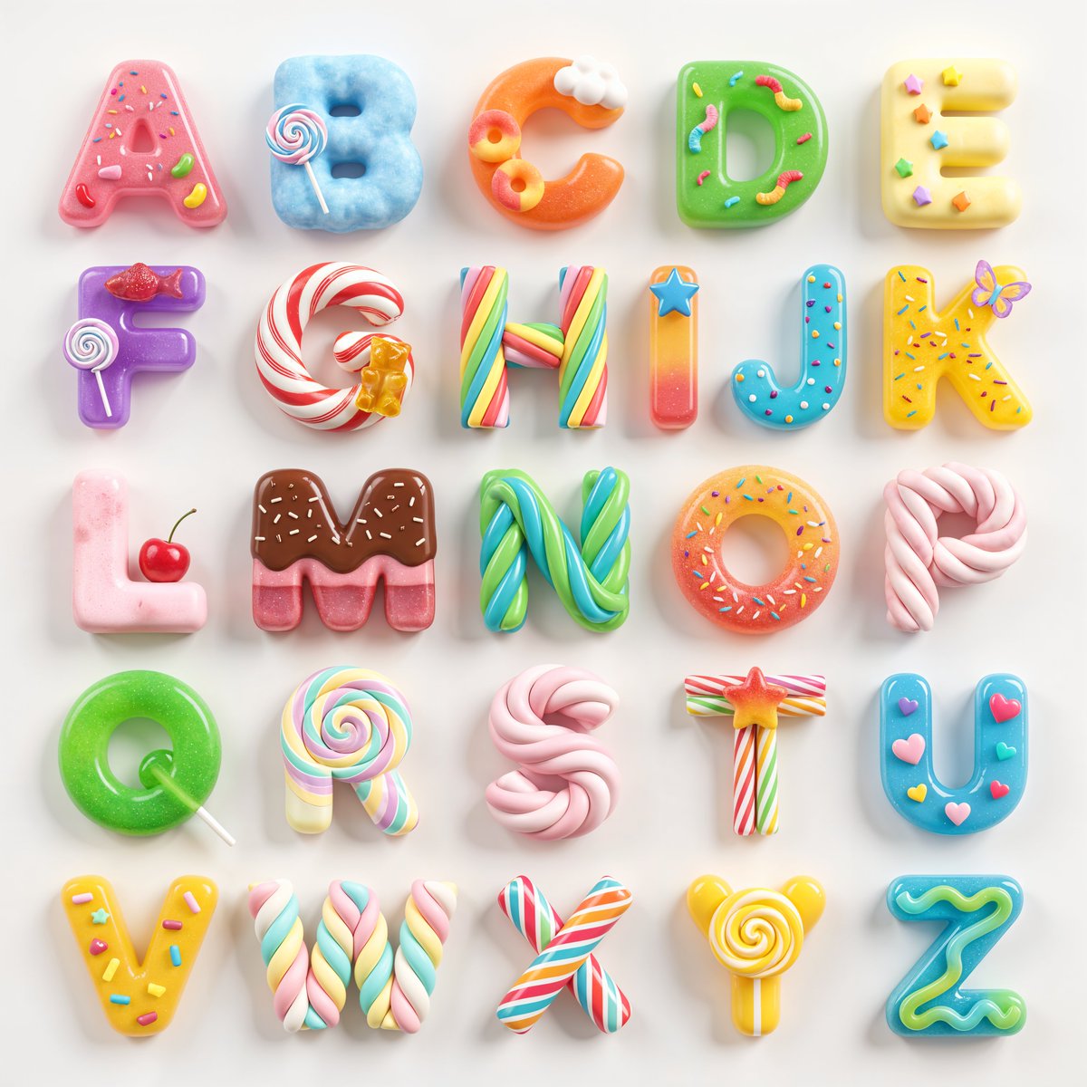 3D 软糖字母表
