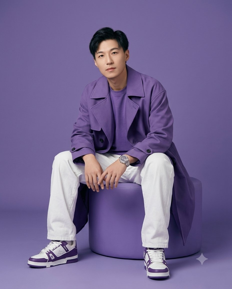 高保真 Z 世代时尚编辑肖像