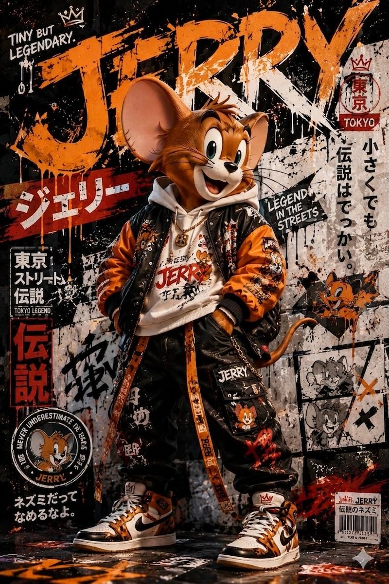城市街头艺术杰瑞老鼠