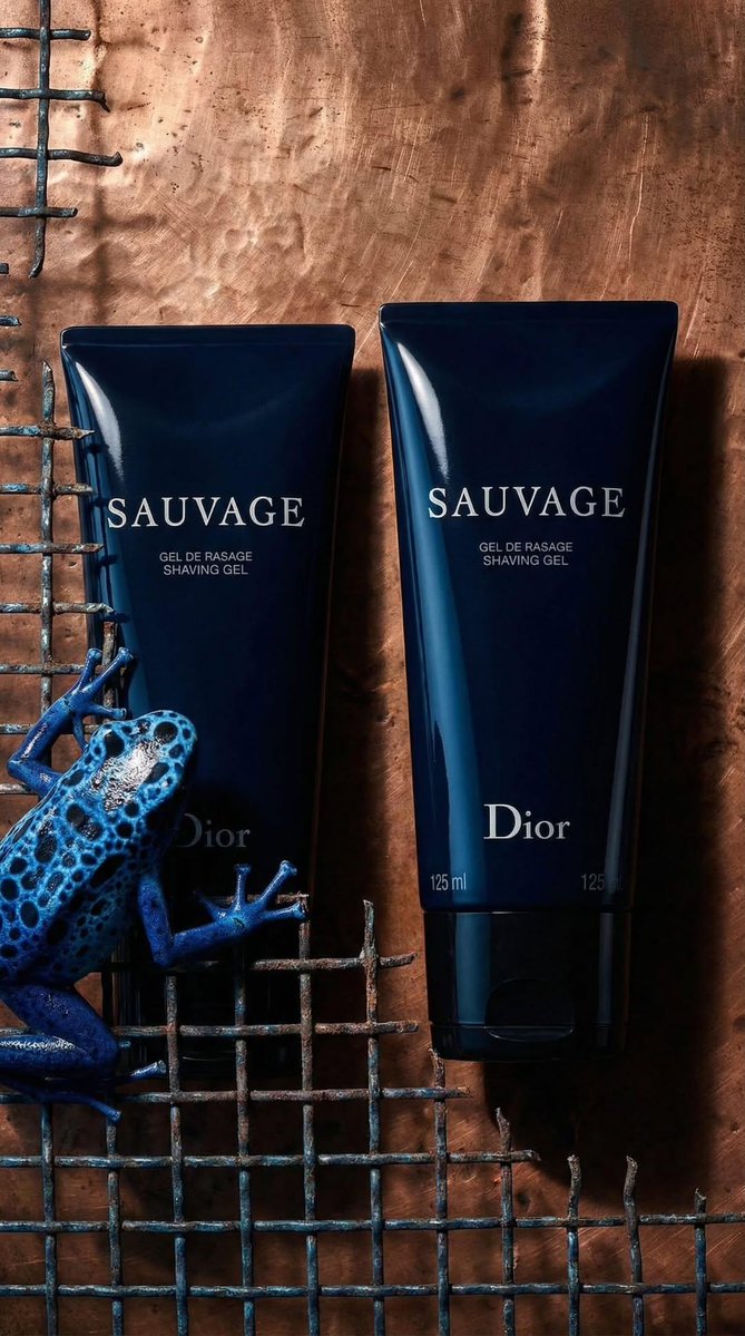 Dior Sauvage 剃须凝胶奢华产品摄影